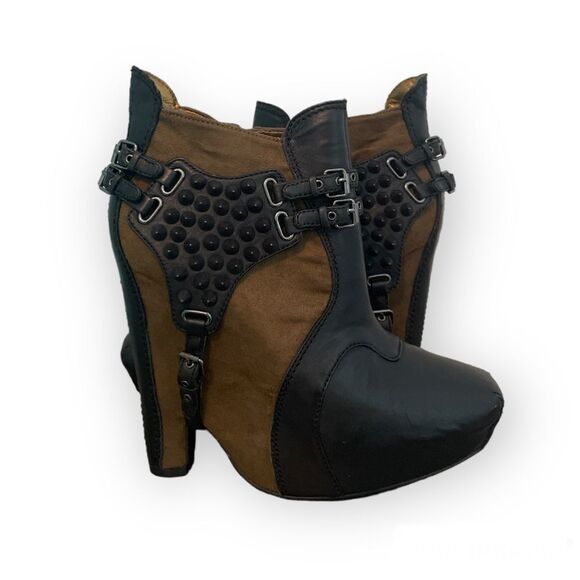 NEW IN BOX Sam Edelman Zoe 2 Platform Boots in Black/Moss Women's Size 8.5